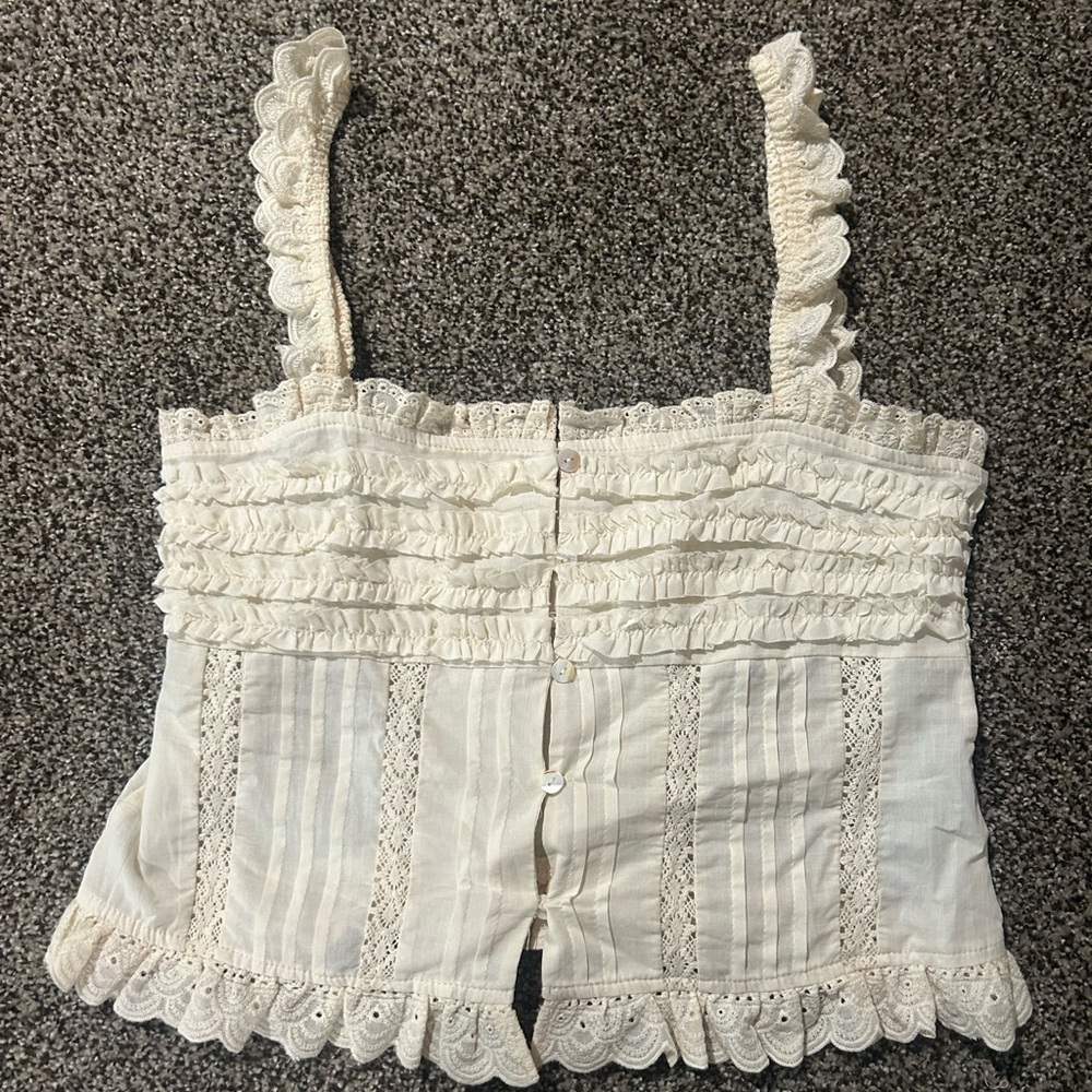 Edited Hera Button Front Ruffled Top - image 2